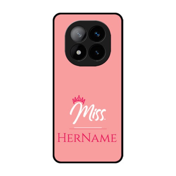 Redmi Note 14 Pro Plus 5G Custom Glass Phone CaseMrs With Name Design