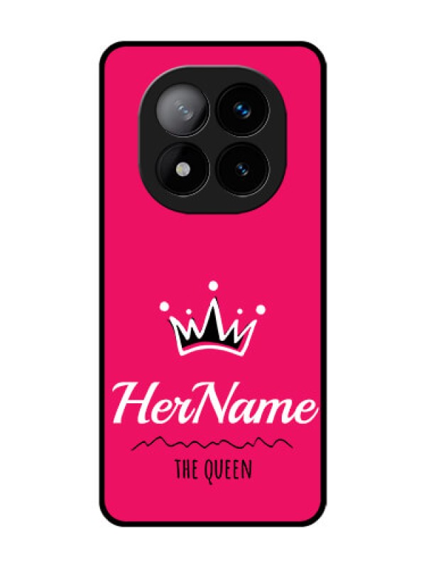 Custom Redmi Note 14 Pro Plus 5G Custom Glass Phone CaseQueen With Name Design