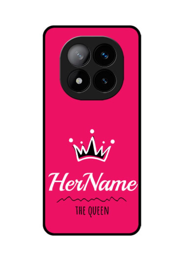 Redmi Note 14 Pro Plus 5G Custom Glass Phone CaseQueen With Name Design