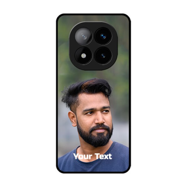 Redmi Note 14 Pro Plus 5G Custom Glass Phone CasePhoto With Text Design
