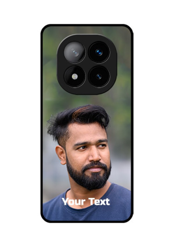 Redmi Note 14 Pro Plus 5G Custom Glass Phone CasePhoto With Text Design