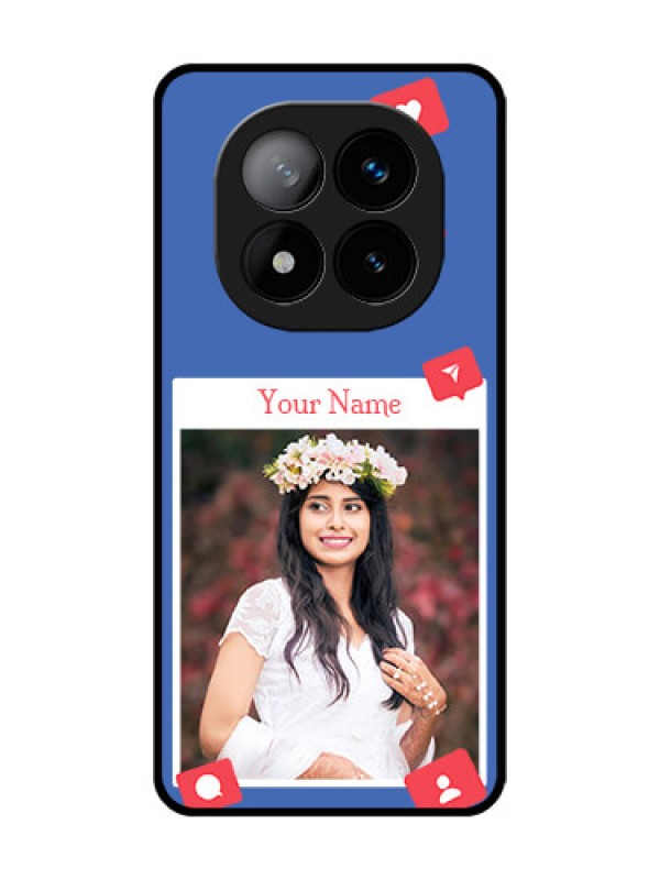 Custom Redmi Note 14 Pro Plus 5G Custom Glass Phone CaseLike Share And Comment Design