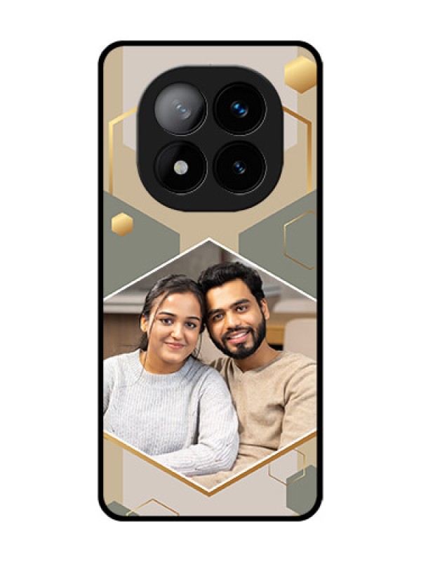 Custom Redmi Note 14 Pro Plus 5G Custom Glass Phone CaseStylish Hexagon Pattern Design