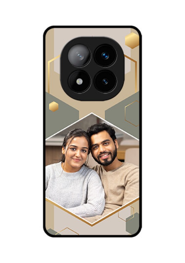 Redmi Note 14 Pro Plus 5G Custom Glass Phone CaseStylish Hexagon Pattern Design