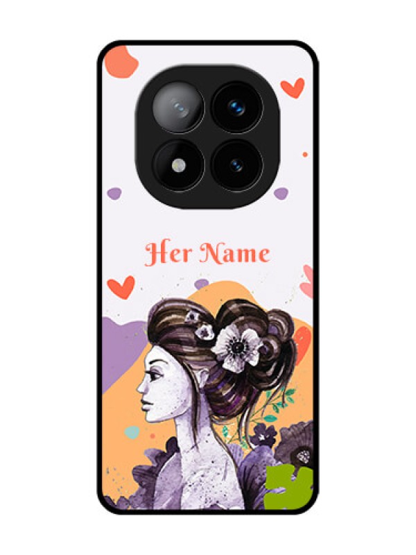 Custom Redmi Note 14 Pro Plus 5G Custom Glass Phone CaseWoman And Nature Design