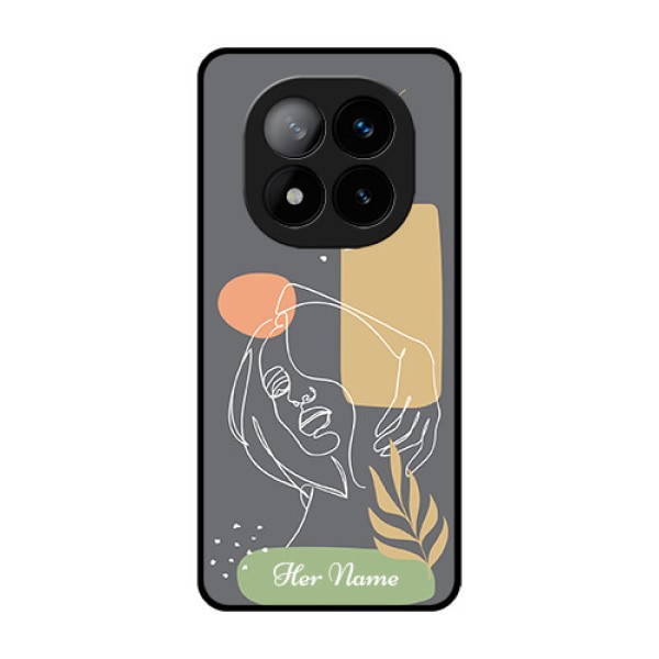 Redmi Note 14 Pro Plus 5G Custom Glass Phone CaseGazing Woman Line Art Design Redmi Note 14 Pro Plus 5G Custom Glass Phone CaseGazing Woman Line Art Design