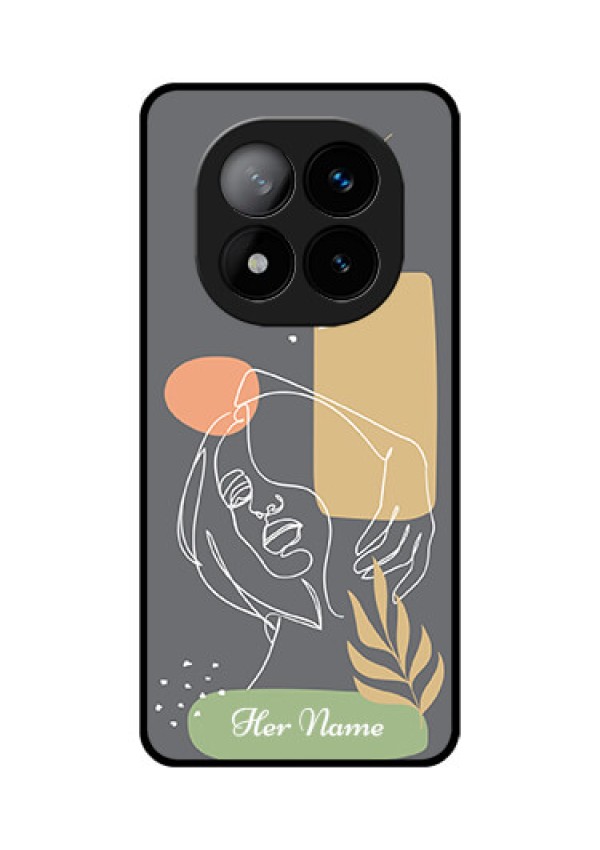 Redmi Note 14 Pro Plus 5G Custom Glass Phone CaseGazing Woman Line Art Design