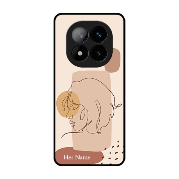 Redmi Note 14 Pro Plus 5G Custom Glass Phone CaseCalm Woman Line Art Design Redmi Note 14 Pro Plus 5G Custom Glass Phone CaseCalm Woman Line Art Design