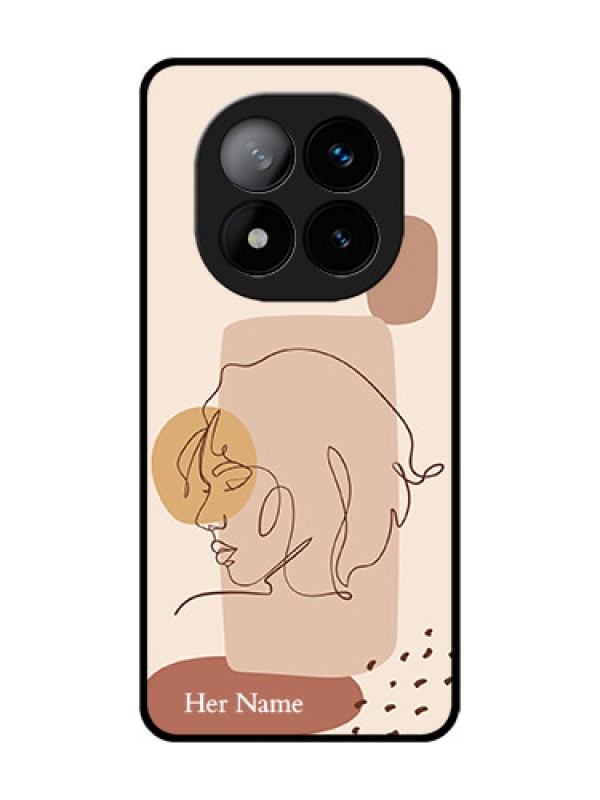 Custom Redmi Note 14 Pro Plus 5G Custom Glass Phone CaseCalm Woman Line Art Design