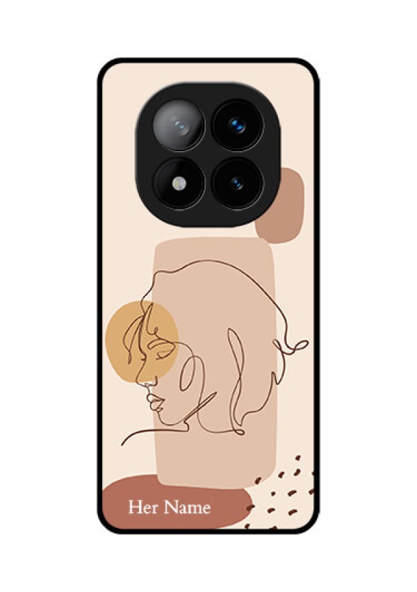 Redmi Note 14 Pro Plus 5G Custom Glass Phone CaseCalm Woman Line Art Design