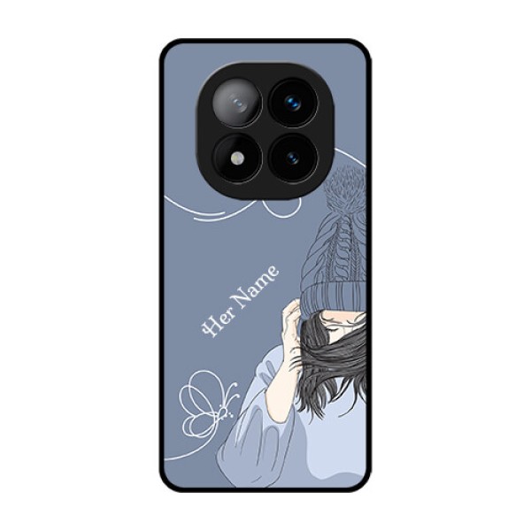 Redmi Note 14 Pro Plus 5G Custom Glass Phone CaseGirl In Winter Outfit Design