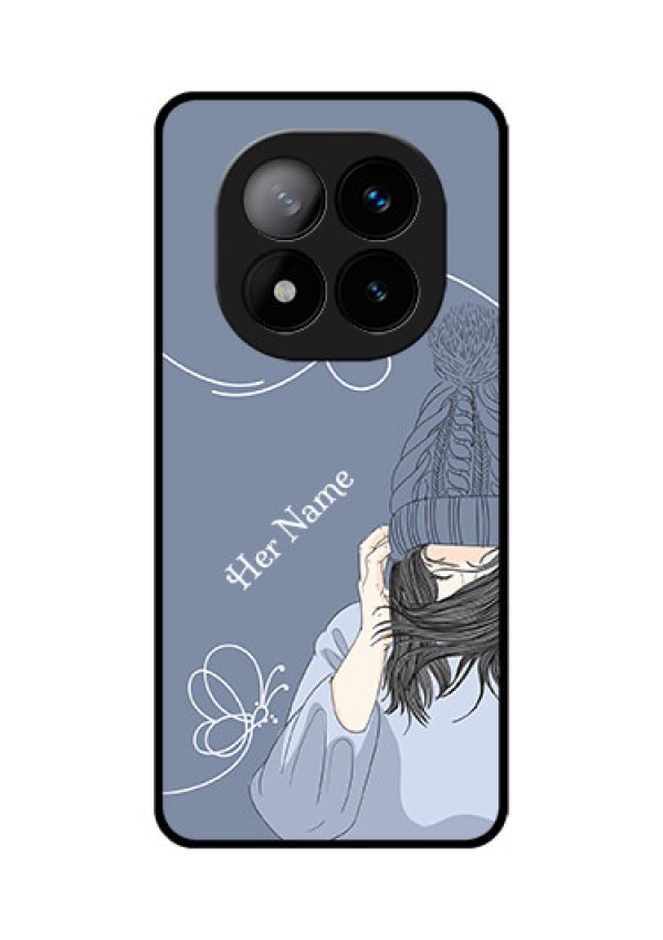 Redmi Note 14 Pro Plus 5G Custom Glass Phone CaseGirl In Winter Outfit Design