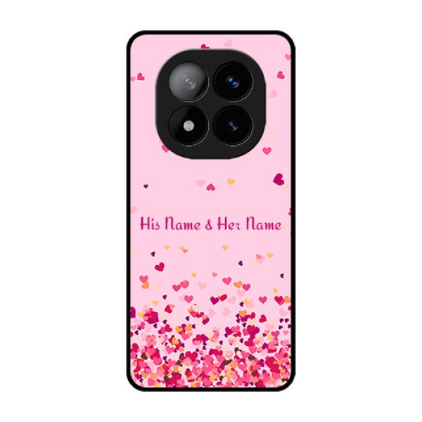 Redmi Note 14 Pro Plus 5G Custom Glass Phone CaseFloating Hearts Design Redmi Note 14 Pro Plus 5G Custom Glass Phone CaseFloating Hearts Design