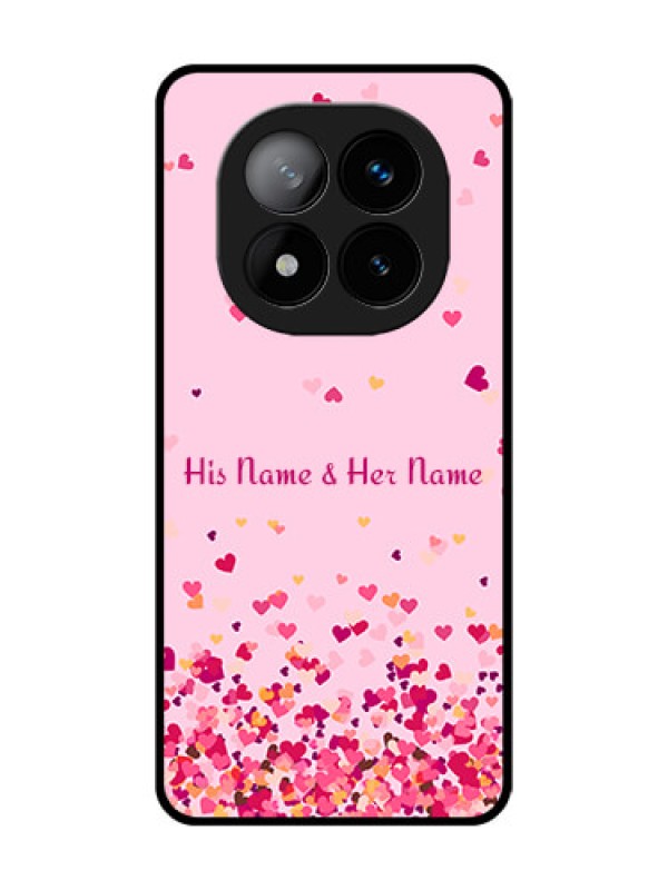 Custom Redmi Note 14 Pro Plus 5G Custom Glass Phone CaseFloating Hearts Design