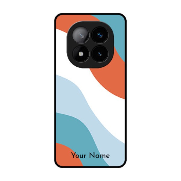 Redmi Note 14 Pro Plus 5G Custom Glass Phone CaseColoured Waves Design
