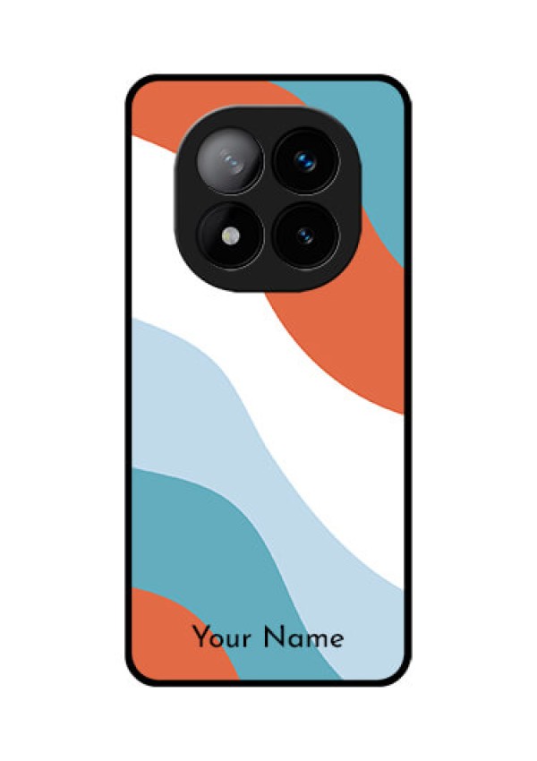 Redmi Note 14 Pro Plus 5G Custom Glass Phone CaseColoured Waves Design