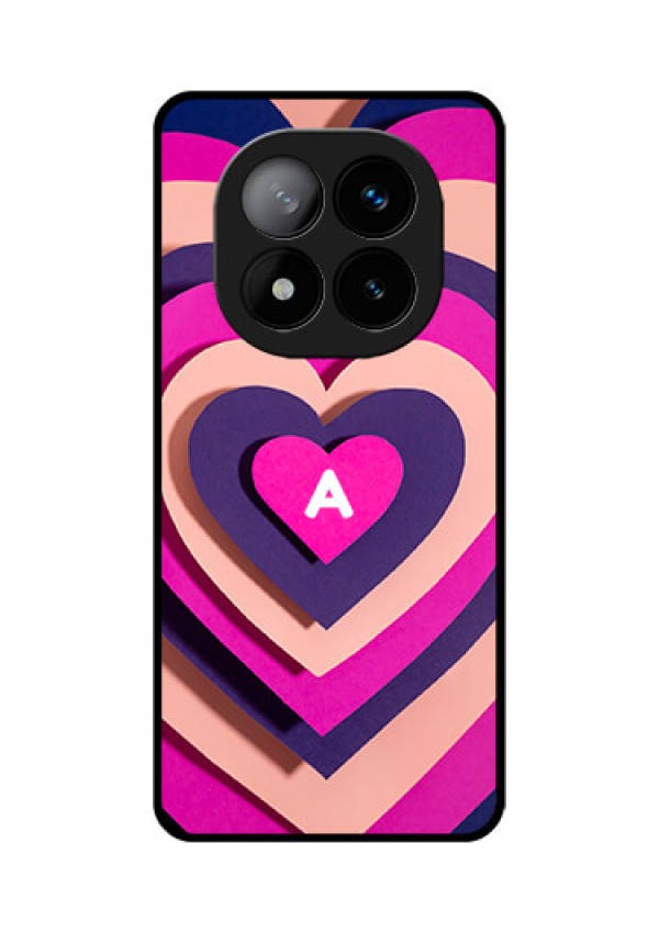 Redmi Note 14 Pro Plus 5G Custom Glass Phone CaseCute Heart Pattern Design