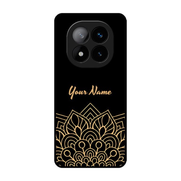 Redmi Note 14 Pro Plus 5G Custom Glass Phone CaseGolden Mandala Design