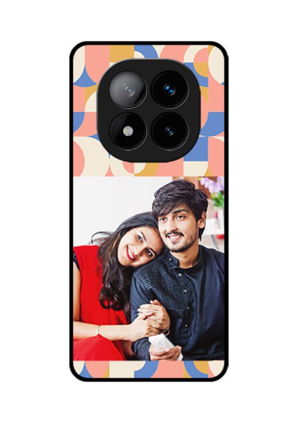 Redmi Note 14 Pro Plus 5G Custom Glass Phone CaseSemi - Circle Maze Pattern Design