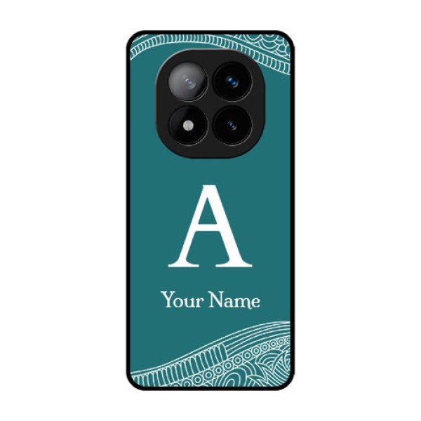 Redmi Note 14 Pro Plus 5G Custom Glass Phone CaseLine Art Pattern With Custom Name Design Redmi Note 14 Pro Plus 5G Custom Glass Phone CaseLine Art Pattern With Custom Name Design