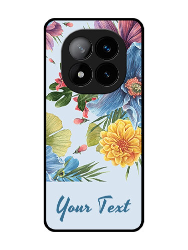 Custom Redmi Note 14 Pro Plus 5G Custom Glass Phone CaseStunning Watercolored Flowers Painting Design