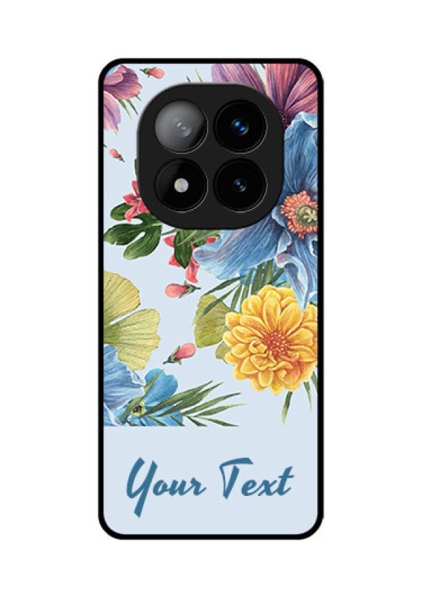Redmi Note 14 Pro Plus 5G Custom Glass Phone CaseStunning Watercolored Flowers Painting Design