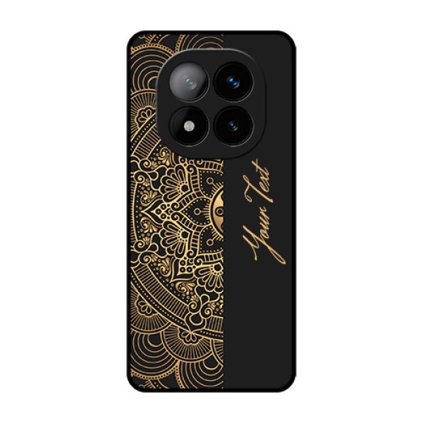 Redmi Note 14 Pro Plus 5G Custom Glass Phone CaseMandala Art With Custom Text Design Redmi Note 14 Pro Plus 5G Custom Glass Phone CaseMandala Art With Custom Text Design