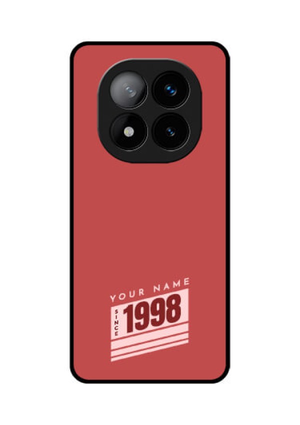Redmi Note 14 Pro Plus 5G Custom Glass Phone CaseRed Custom Year Of Birth Design