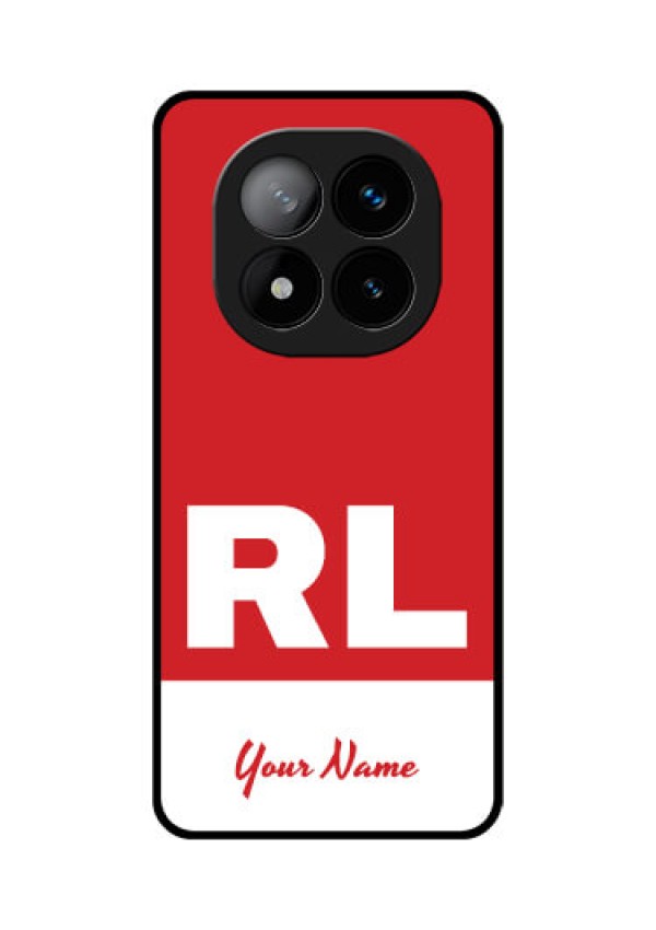 Redmi Note 14 Pro Plus 5G Custom Glass Phone CaseDual Tone Custom Text Design