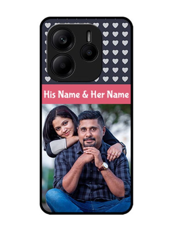 Custom Redmi Note 14 SE 5G Custom Glass Phone Case - Love Symbols Design