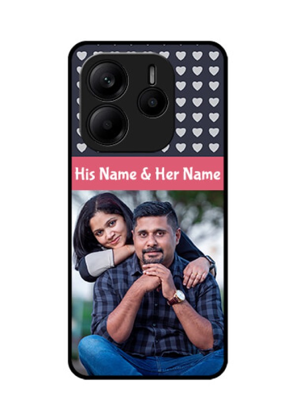 Redmi Note 14 SE 5G Custom Glass Phone Case - Love Symbols Design