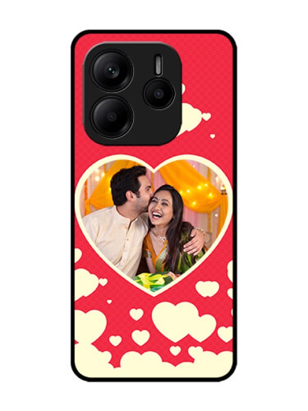 Custom Redmi Note 14 SE 5G Custom Glass Phone Case - Love Symbols Phone Cover Design