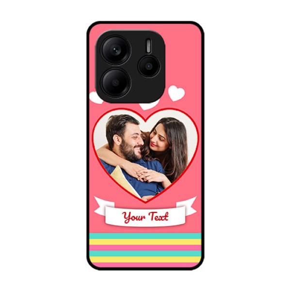 Redmi Note 14 SE 5G Custom Glass Phone Case - Love Shapes Doodle Design Redmi Note 14 SE 5G Custom Glass Phone Case - Love Shapes Doodle Design