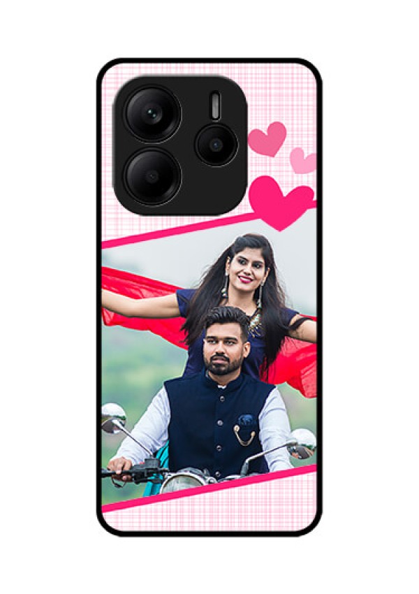 Redmi Note 14 SE 5G Custom Glass Phone Case - Love Shape Heart Design