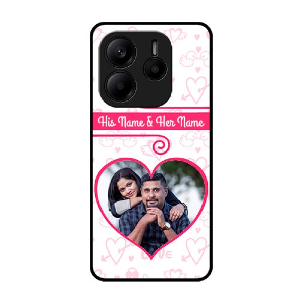 Redmi Note 14 SE 5G Custom Glass Phone Case - Heart Shape Love Design Redmi Note 14 SE 5G Custom Glass Phone Case - Heart Shape Love Design