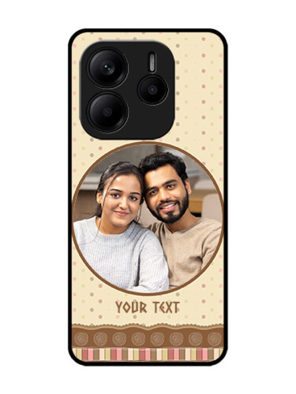Custom Redmi Note 14 SE 5G Custom Glass Phone Case - Brown Dotted Mobile Case Design