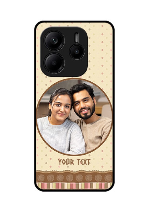 Redmi Note 14 SE 5G Custom Glass Phone Case - Brown Dotted Mobile Case Design