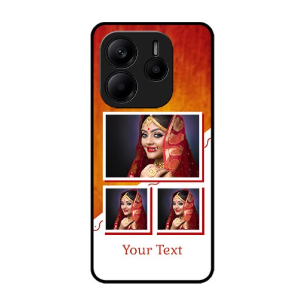 Redmi Note 14 SE 5G Custom Glass Phone Case - Wedding Memories Design