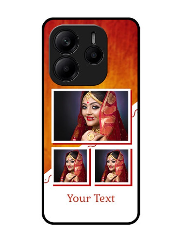 Custom Redmi Note 14 SE 5G Custom Glass Phone Case - Wedding Memories Design