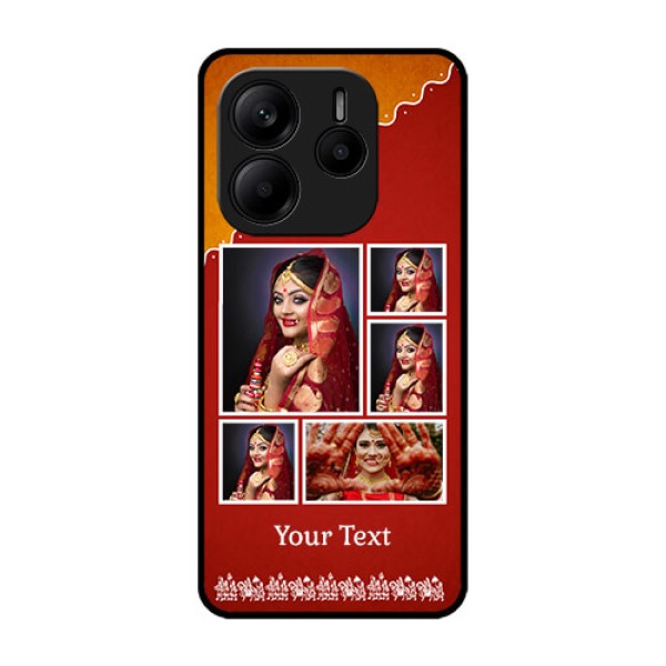 Redmi Note 14 SE 5G Custom Glass Phone Case - Wedding Pic Upload Design Redmi Note 14 SE 5G Custom Glass Phone Case - Wedding Pic Upload Design
