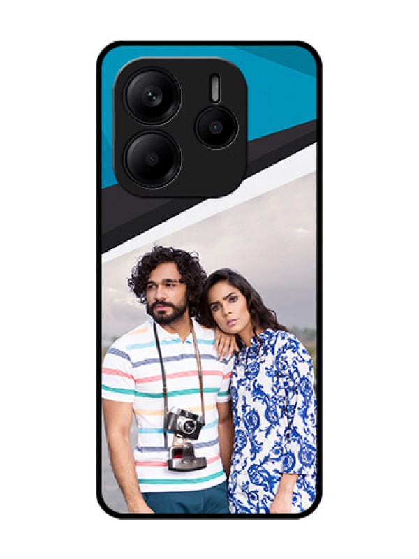 Custom Redmi Note 14 SE 5G Custom Glass Phone Case - Simple Pattern Photo Upload Design