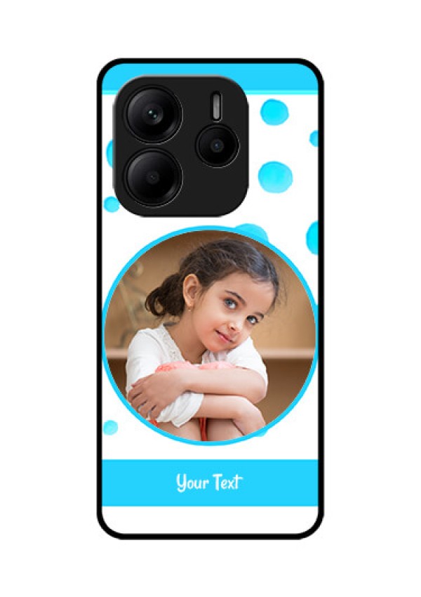 Redmi Note 14 SE 5G Custom Glass Phone Case - Blue Bubbles Pattern Design