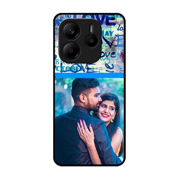 Redmi Note 14 SE 5G Custom Glass Phone Case - Colorful Love Design