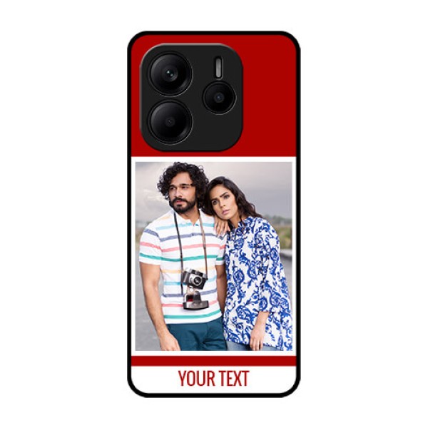 Redmi Note 14 SE 5G Custom Glass Phone Case - Red Color Design Redmi Note 14 SE 5G Custom Glass Phone Case - Red Color Design