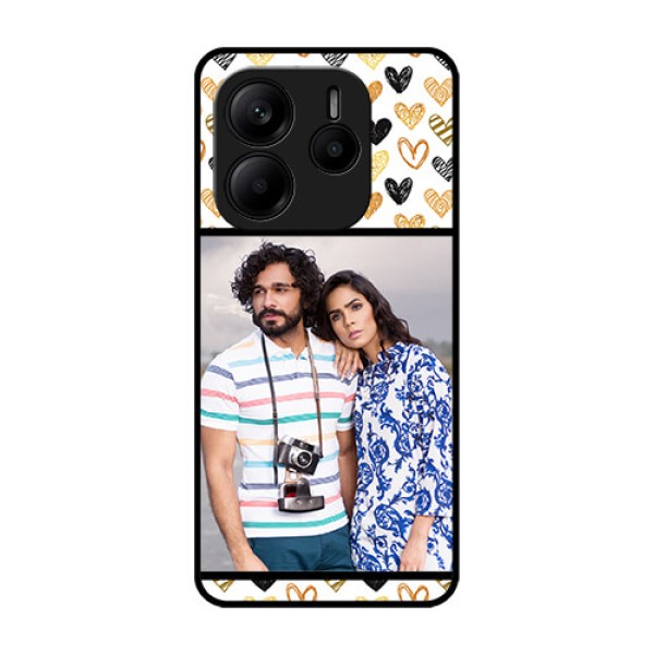 Redmi Note 14 SE 5G Custom Glass Phone Case - Love Symbol Design