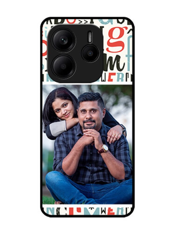 Custom Redmi Note 14 SE 5G Custom Glass Phone Case - Alphabet Design