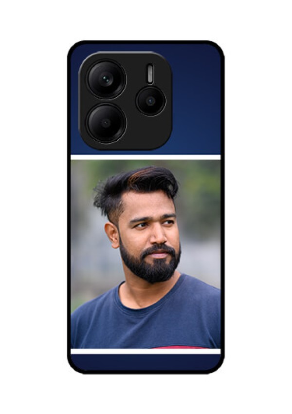 Redmi Note 14 SE 5G Custom Glass Phone Case - Simple Royal Blue Design