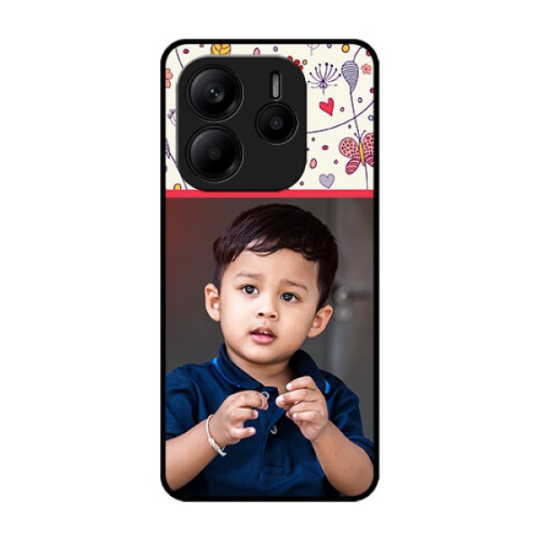 Redmi Note 14 SE 5G Custom Glass Phone Case - Premium Floral Design