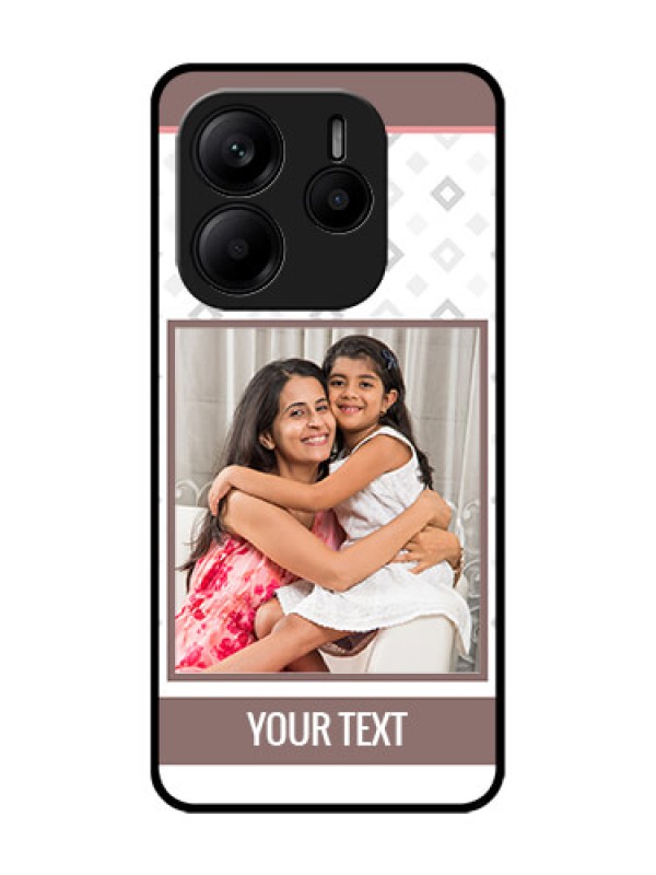 Custom Redmi Note 14 SE 5G Custom Glass Phone Case - Simple Diamond Design