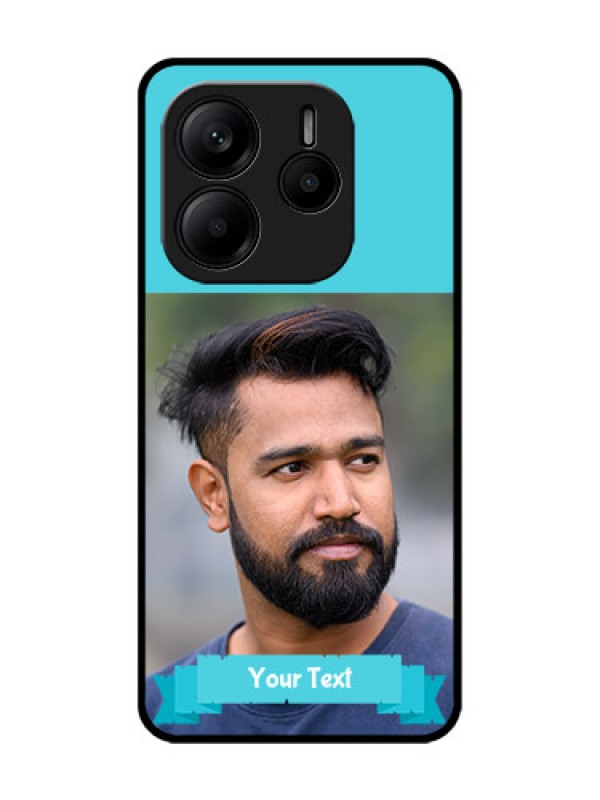 Custom Redmi Note 14 SE 5G Custom Glass Phone Case - Blue Color Design